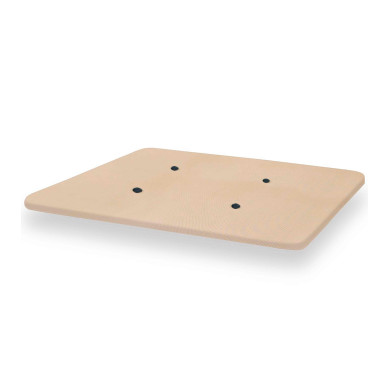 Base tapizada MALLA 3D traspirable y ultrarresistente en tejido beige para cama individual o de matrimonio.