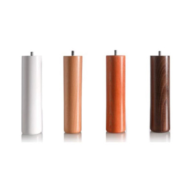 Pack 4 patas de somier forma cilíndrica en madera