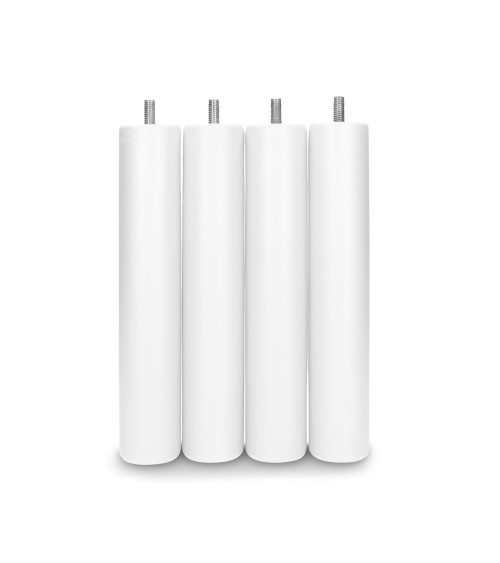 Pack 4 patas de somier forma cilíndrica en madera