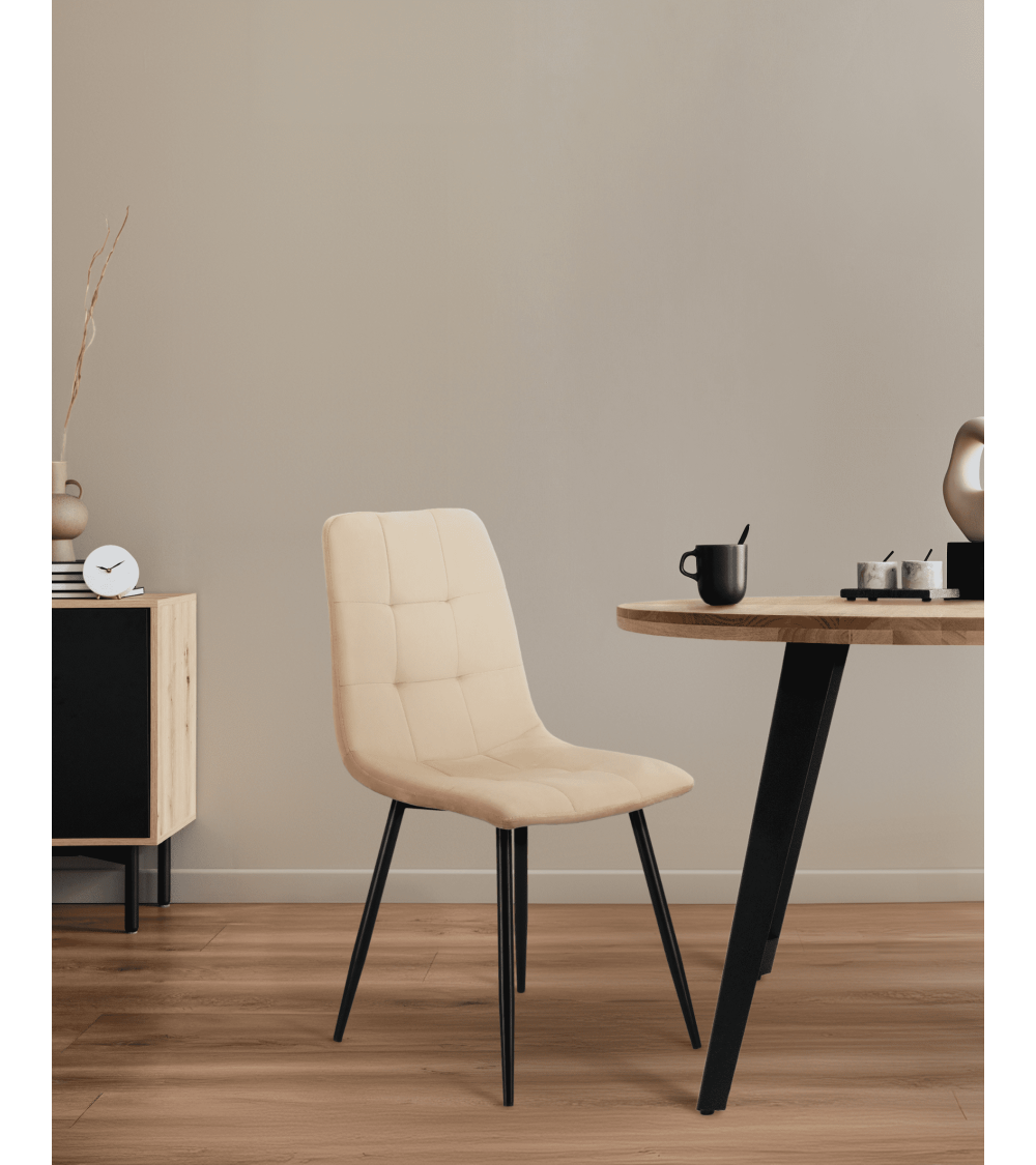 Pack de 4 sillas de comedor de terciopelo ASTRID