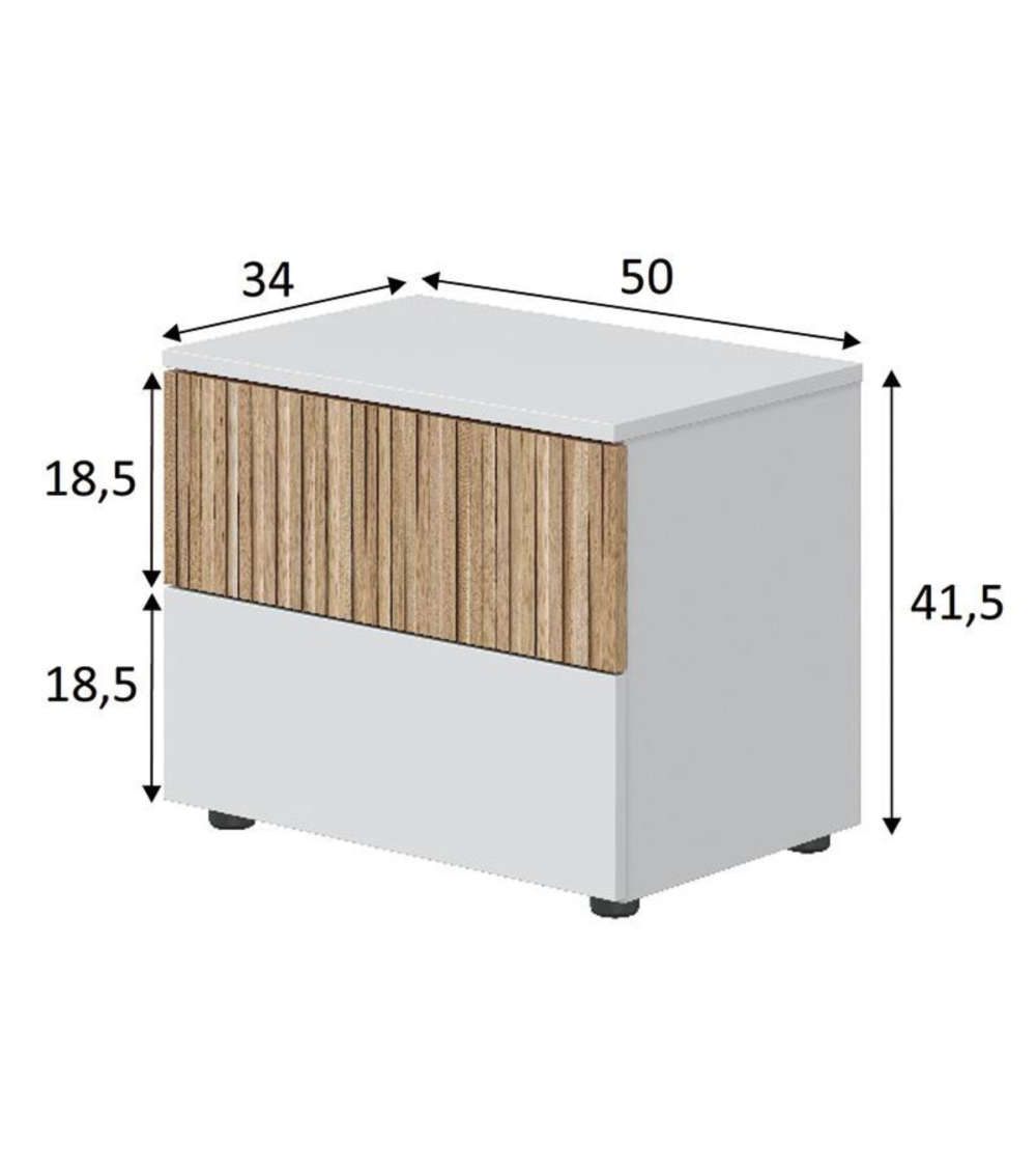 Mesita de Noche Edith - Compacta, elegante y funcional