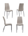 Pack 4 sillas tapizadas INGRID