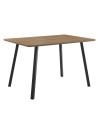 Mesa comedor Emma – Roble y metal negro | Moderna y funcional