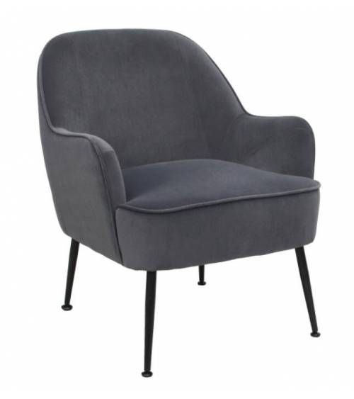 Butaca de terciopelo AMBERES con pata negra o dorada | Cambia Tus Muebles