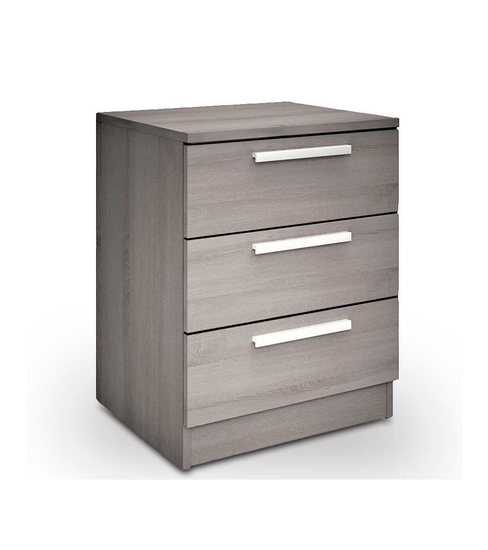 Mesita de noche CUBE 3 – Mesilla de 3 cajones moderna