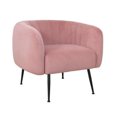 Butaca moderna terciopelo rosa TELMA