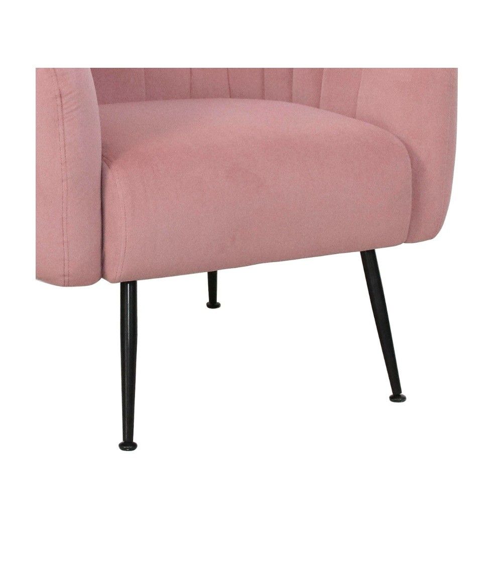 Butaca moderna terciopelo rosa TELMA