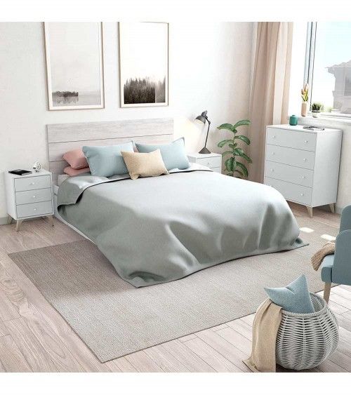 Mesita de noche blanca nórdica CANDY