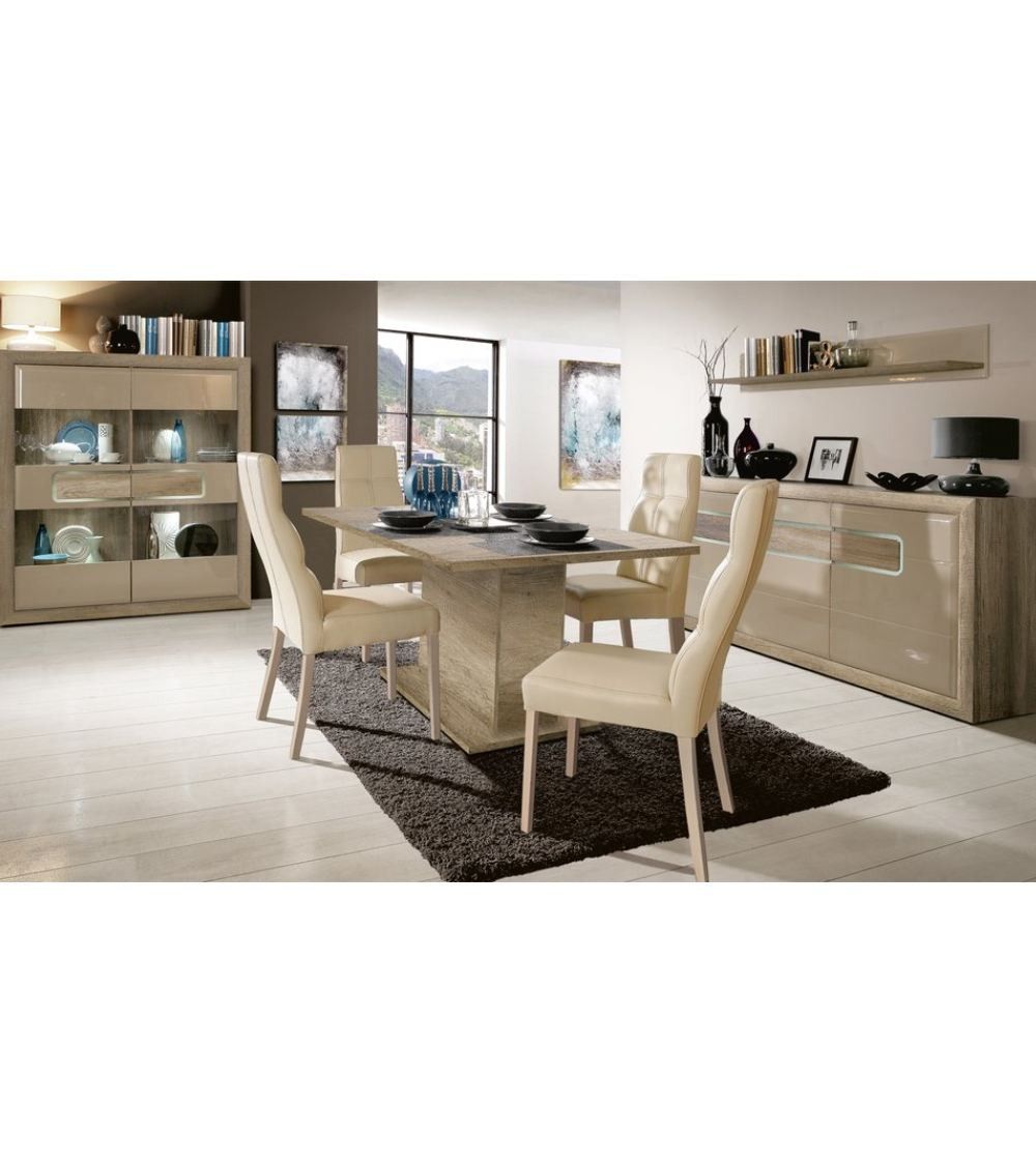 Mesa comedor extensible pata central THEO