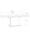 Mesa comedor extensible pata central THEO