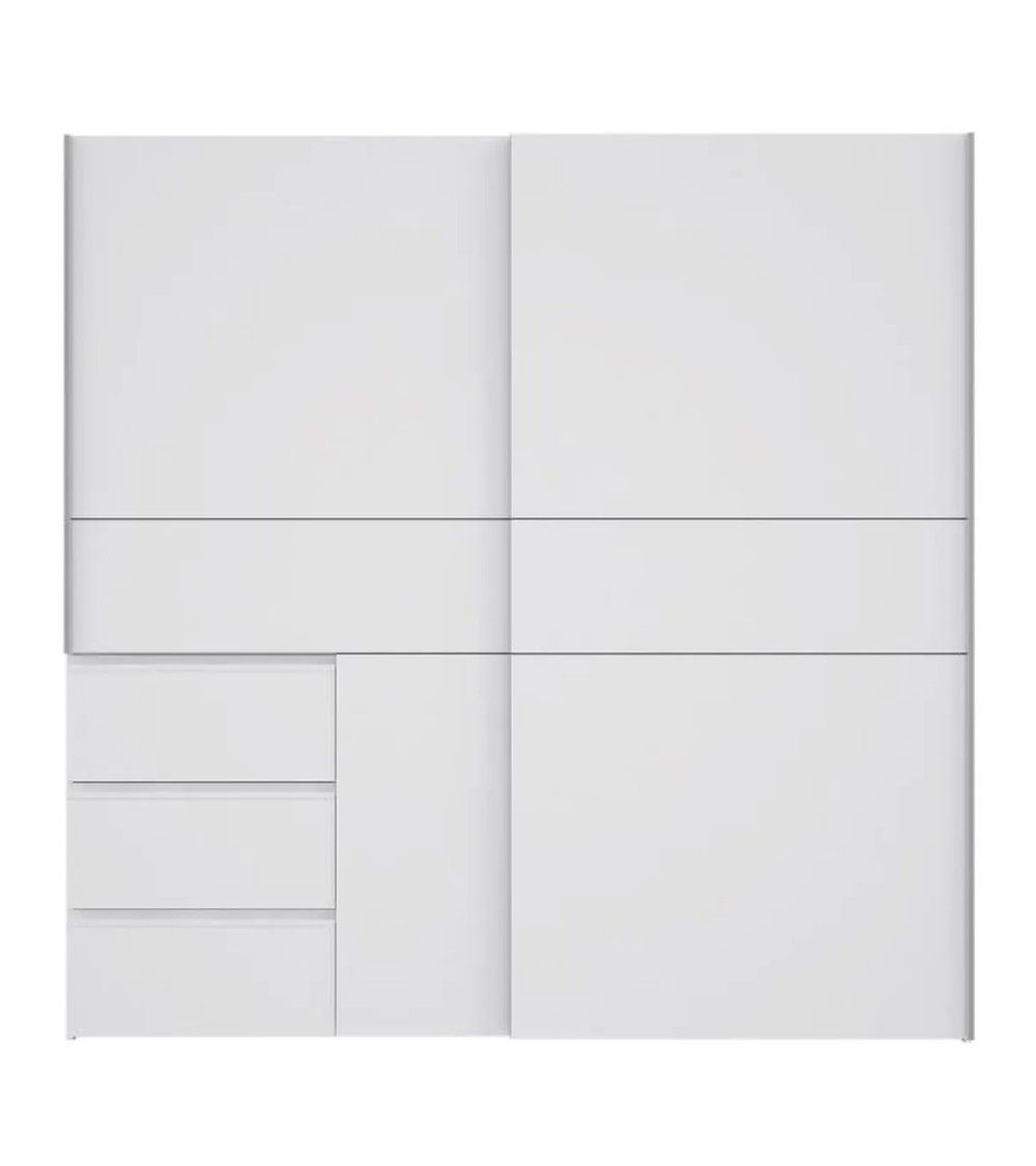 Armario ropero 200 cm puertas correderas + cajonera integrada WINTER2