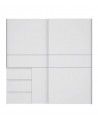 Armario ropero 200 cm puertas correderas + cajonera integrada WINTER2