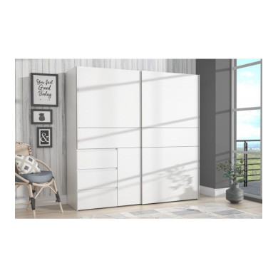 Armario ropero 200 cm puertas correderas + cajonera integrada WINTER2