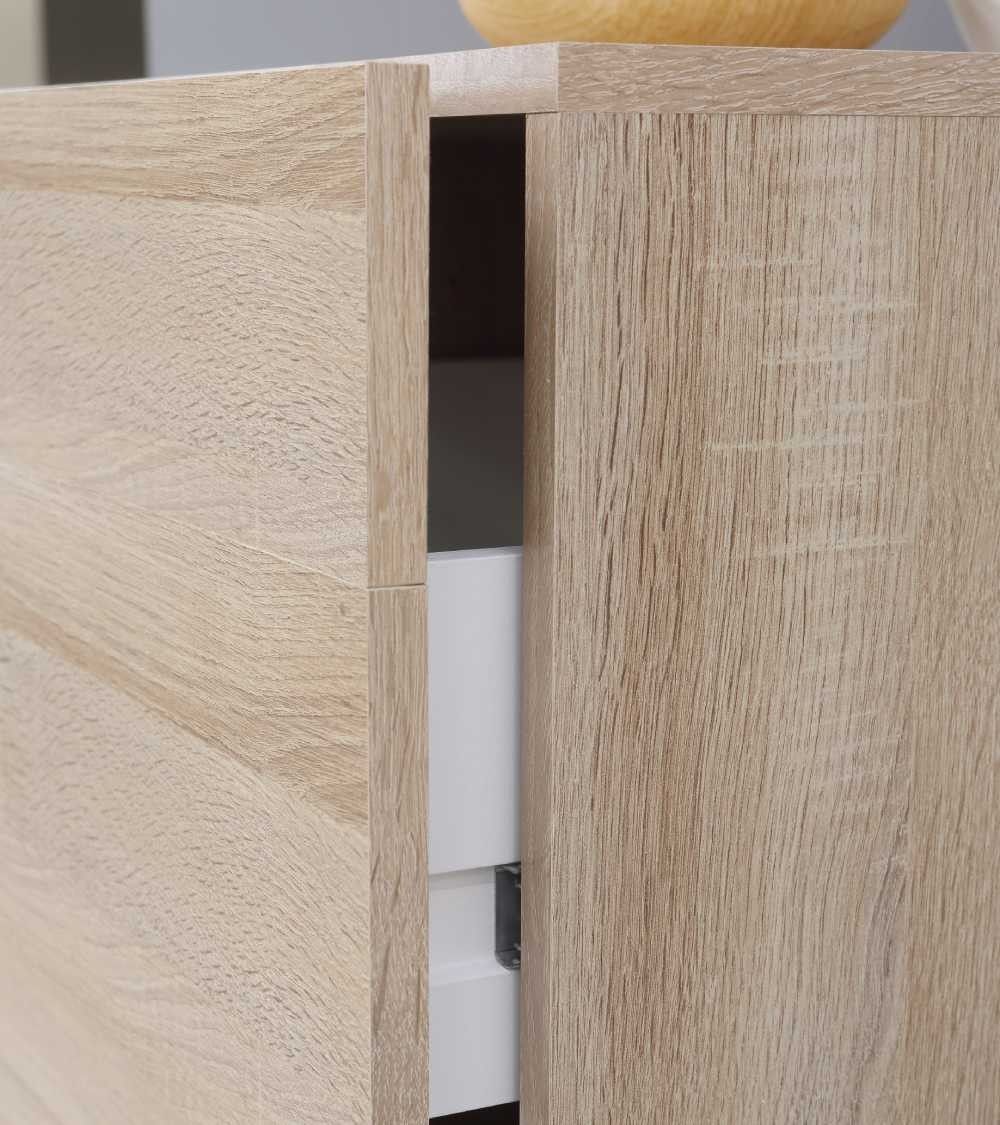 Cómoda 5 cajones WINTER en madera roble.