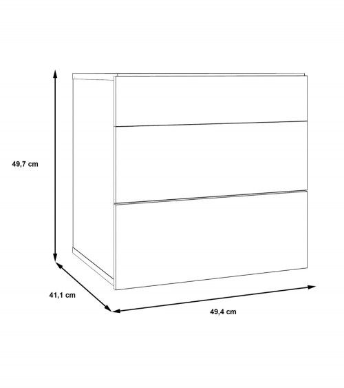Mesita de noche 2 cajones WINTER
