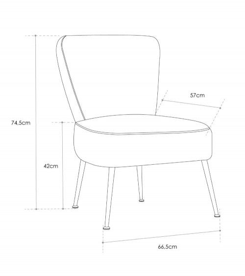 Butaca descalzadora salón-dormitorio MOMOA
