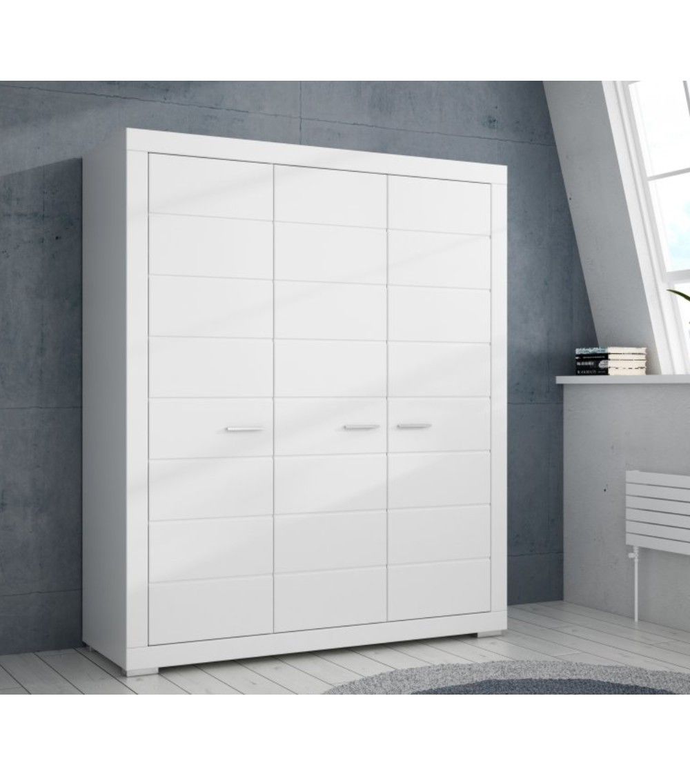 Armario ropero 3 puertas blanco SNOW