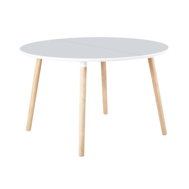 Mesa comedor redonda extensible NÓRDICA