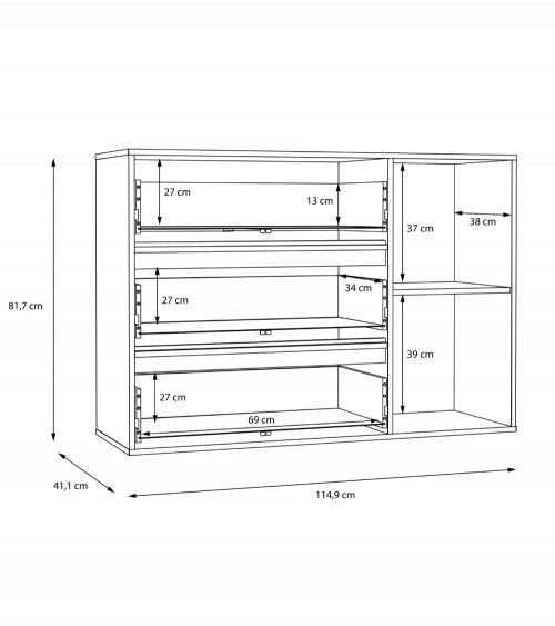 Cómoda cajonera LENY