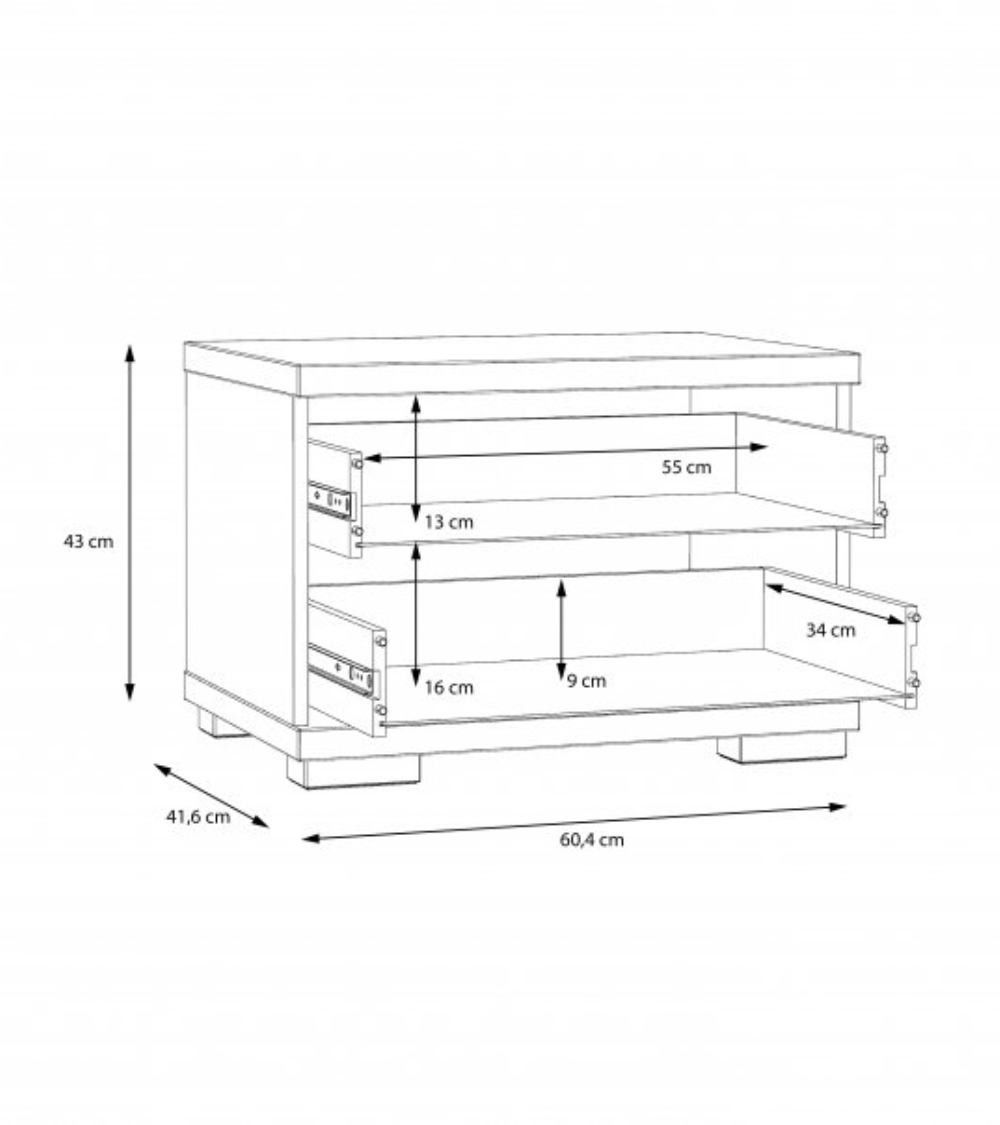 Mesita de noche SNOW