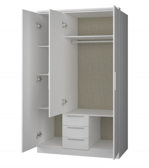 Armario ropero CUBE 3 puertas + 3 cajones
