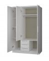 Armario ropero CUBE 3 puertas + 3 cajones