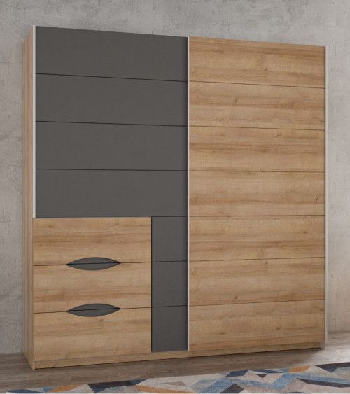 Armario 200 puertas correderas + cajonera SATURN | Cambia Tus Muebles