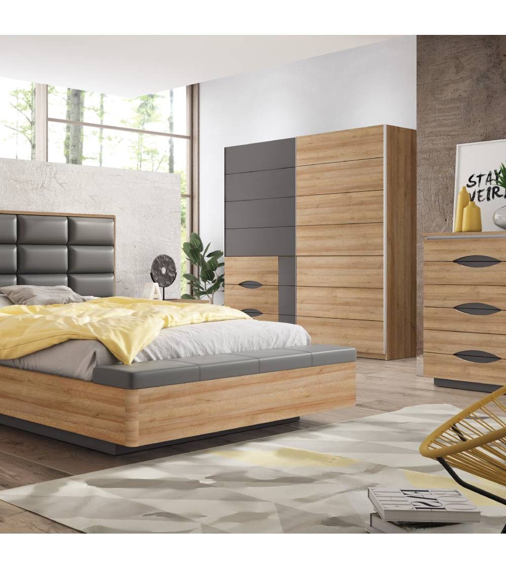Armario 200 puertas correderas + cajonera SATURN | Cambia Tus Muebles