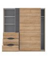 Armario 200 puertas correderas + cajonera SATURN | Cambia Tus Muebles