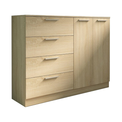 Cómoda 4 cajones 2 puertas CUBE