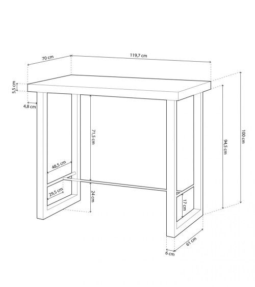 Mesa alta industrial DAREK
