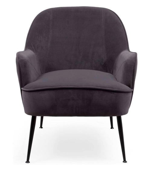 Butaca de terciopelo AMBERES con pata negra o dorada | Cambia Tus Muebles