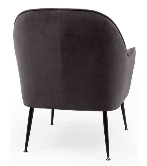 Butaca de terciopelo AMBERES con pata negra o dorada | Cambia Tus Muebles