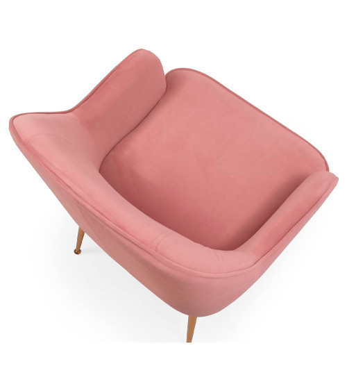 Butaca de terciopelo AMBERES con pata negra o dorada | Cambia Tus Muebles