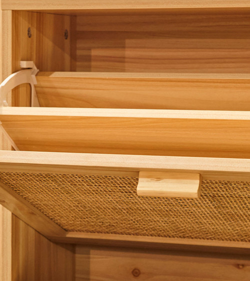 Mueble zapatero de ratán CAMILE