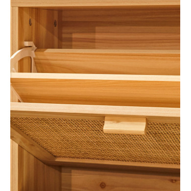 Mueble zapatero de ratán CAMILE